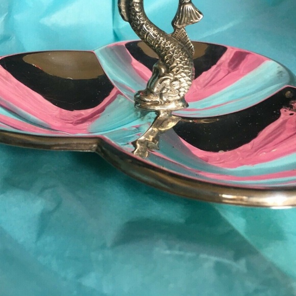 Vtg Spanish Sterling Silver Fish Theme Dish - Picture 2 of 8